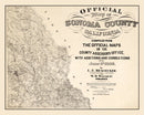 Vintage Map of Sonoma County, California 1900