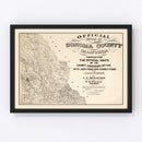 Vintage Map of Sonoma County, California 1900