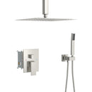 Dual Shower Head 16" Ceiling Mount Square Shower System With Rough In Valve by HouseOfZazla