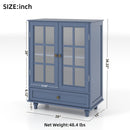 Minimalist Buffet Cabinet With Double Glass Doors And Drawer by HouseOfZazla