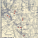 Vintage Map of Nevada 1906