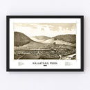 Vintage Map of Hallstead, Pennsylvania 1887