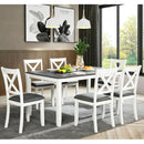 6 Pieces Kitchen Dining Set, Rectangular Wooden Dining Table With 4 Chairs And A Bench by Unique Piece Furniture