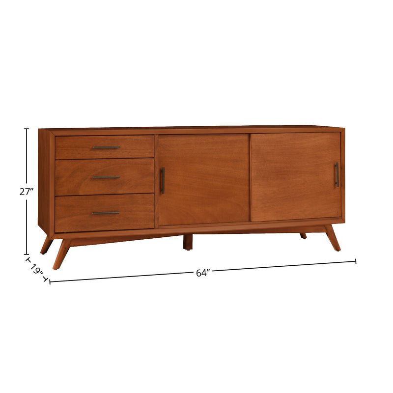 Flynn Large TV Console, Chestnut