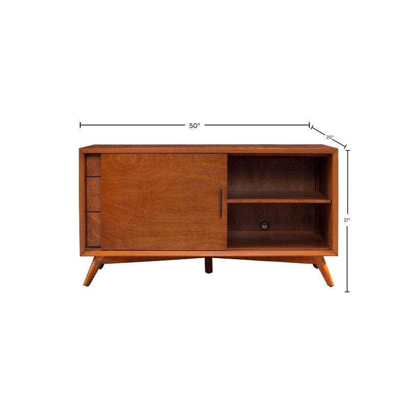 Flynn Small TV Console, Chestnut