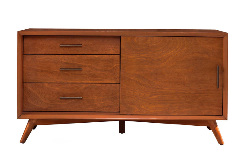 Flynn Small TV Console, Chestnut