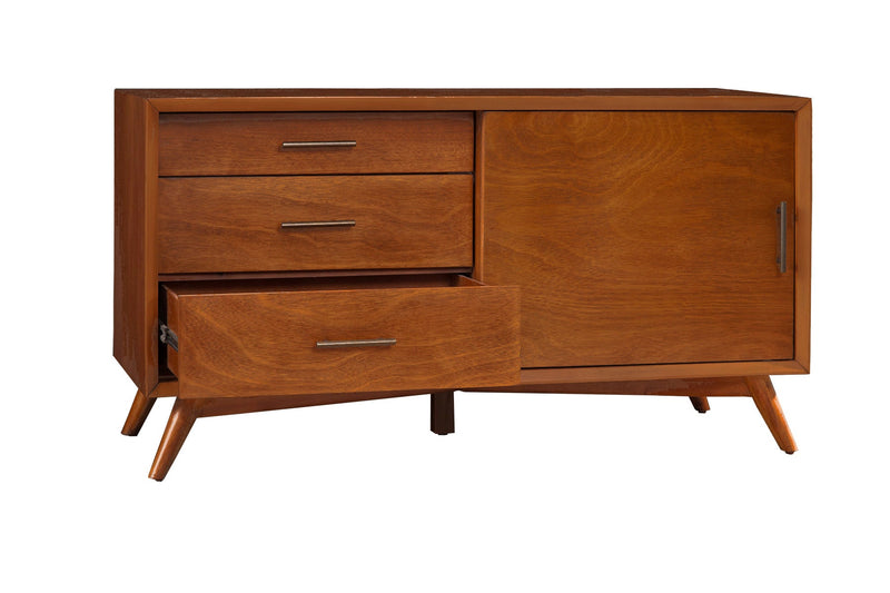 Flynn Small TV Console, Chestnut