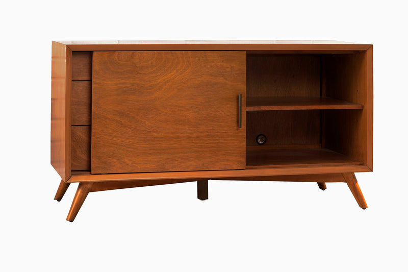 Flynn Small TV Console, Chestnut