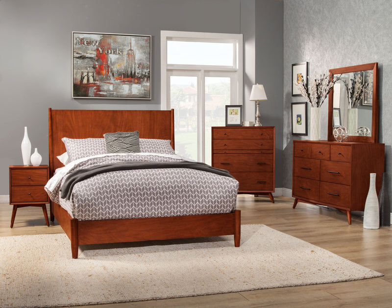 Flynn Panel Bed, Chestnut