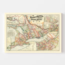 Vintage Map of Ontario, 1899