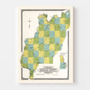 Vintage Map of Douglas County, Washington 1915