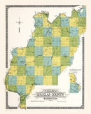 Vintage Map of Douglas County, Washington 1915