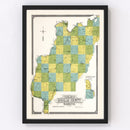 Vintage Map of Douglas County, Washington 1915