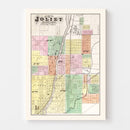 Vintage Map of Will County, Illinois 1873