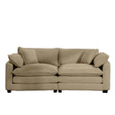 Modern 2 Seater With 4 Pillows, Upholstered Deep Seating Loveseat by HouseOfZazla