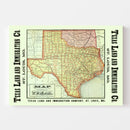 Vintage Map of Texas 1876