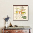 Vintage Map of Berkeley, California 1880