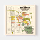Vintage Map of Berkeley, California 1880