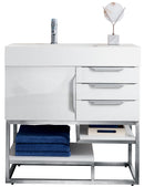 James Martin Columbia 36" Single Vanity Cabinet, Glossy White