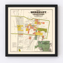 Vintage Map of Berkeley, California 1880