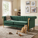 FX-P81B-RG 834-14 Velvet Sofa with Gold Accents by HouseOfZazla