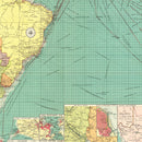 Vintage Map of South Atlantic Ocean, 1922