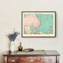 Vintage Map of Australia & New Zealand Ports, 1922