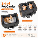 2 in 1 Large Cat Carrier for 2 Cats with Rolling Wheels and Expandable Design by HouseOfZazla