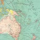 Vintage Map of Australasian & Polynesian Ports, 1922