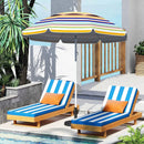 6.5 Feet Beach Umbrella with UPF50+ Sun Protection and Push Button Tilt-Colorful by LJGDeals