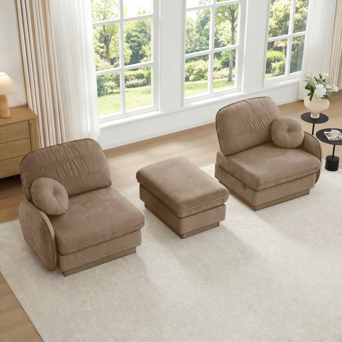 Chenille Cloud L-Shaped Loveseat Sofa, photo 5 of 10