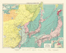 Vintage Map of Chinese & Japanese Ports, 1922