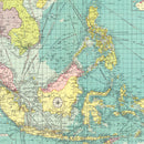 Vintage Map of East Indian Ports, 1922