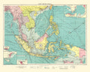 Vintage Map of East Indian Ports, 1922