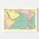 Vintage Map of Arabian Sea, 1922