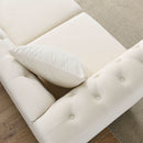 Chesterfield Sofa With Rolled Arms And Nailhead Trim by HouseOfZazla