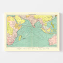 Vintage Map of Indian Ocean, 1922