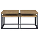 Straden 3-piece Engineered Wood Coffee Table Set Mango and Black
