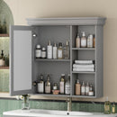 Wall Mounted Bathroom Medicine Cabinet With Mirror And Adjustable Storage With Soft Close Hinges by Unique Piece Furniture