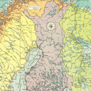Vintage Map of Northern European Ports, 1922