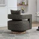29.1"W Swivel Accent Open Back Barrel Chair by HouseOfZazla
