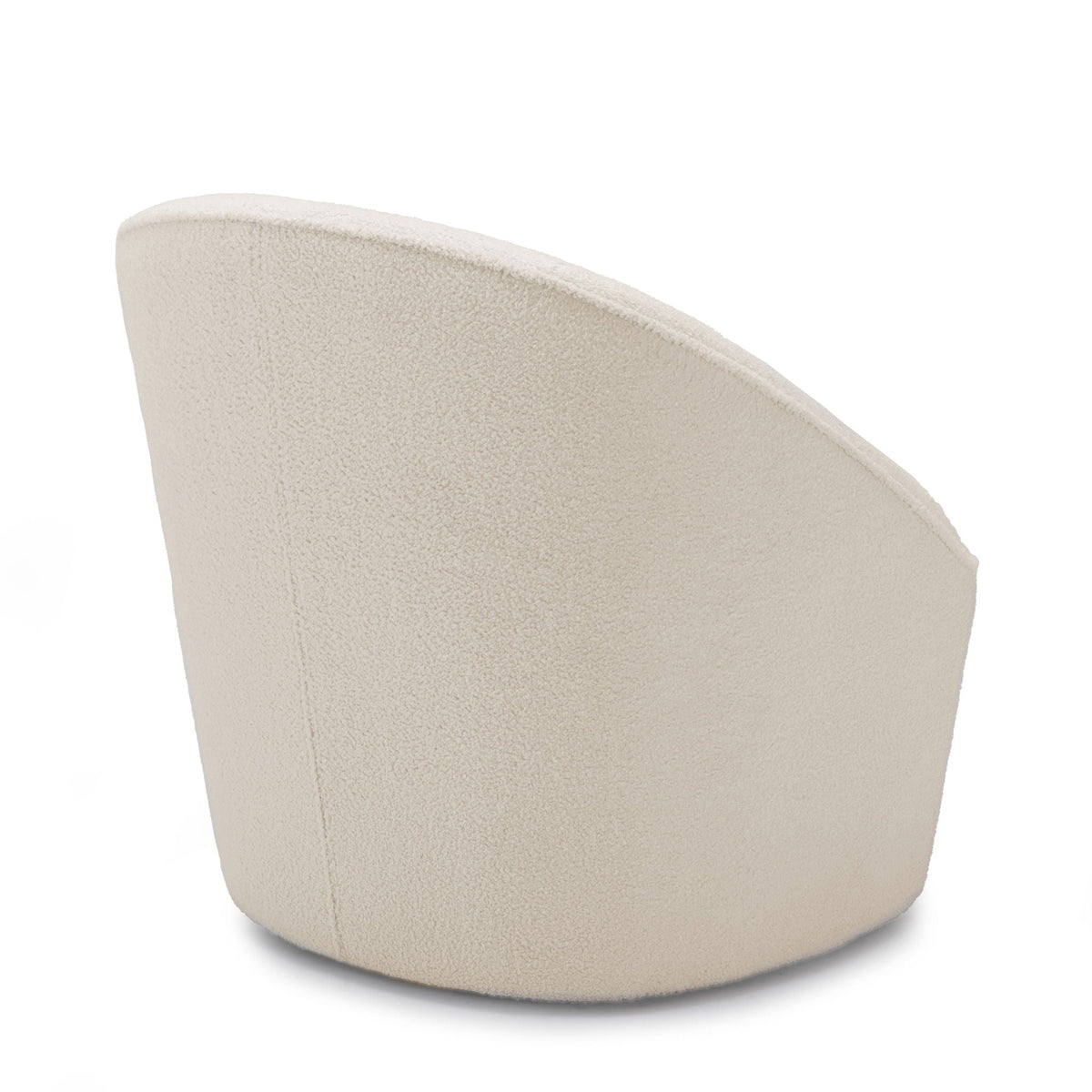 Anson - Swivel Chair With Soft Rounded Back - Off White, photo 6 of 11
