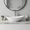 White Oval Ceramic Vessel Sink