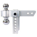 Alu - Adjustable Trailer Drop Hitch With 2" Receiver, 6" Adjustment - Silver by HouseOfZazla