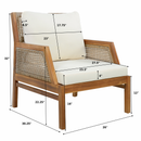 2 Piece Acacia Wood Patio Furniture Club Chair Set by HouseOfZazla