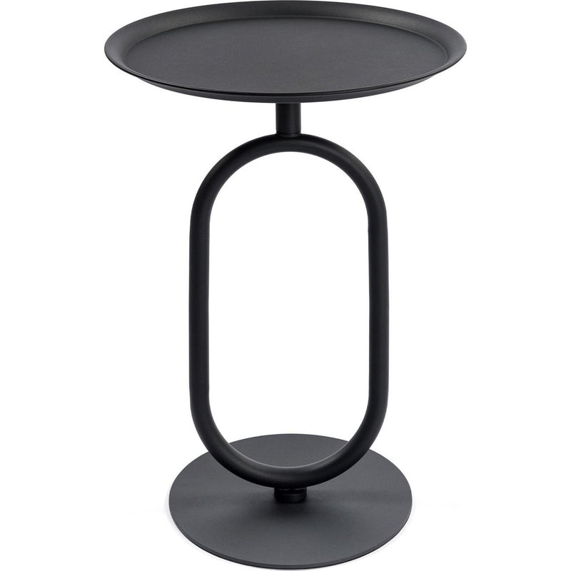 Lantern-shaped Metal End Table, Small Round Side Table, Modern Coffee Drink Cocktail Table, Small Accent Pedestal Table for Living Room Corners Small Spaces, 24'' Height