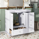 Shaker Free Standing Bathroom Vanity Cabinet With Sink, Soft Close Drawers, Soft Close Doors by Unique Piece Furniture