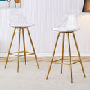 Stylish Upholstered Bar Chairs With Metal Leg by Unique Piece Furniture