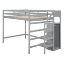 Loft Bed With Built In Storage Wardrobe And Staircase by HouseOfZazla