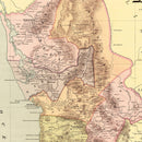 Vintage Map of Tepic, Mexico 1886